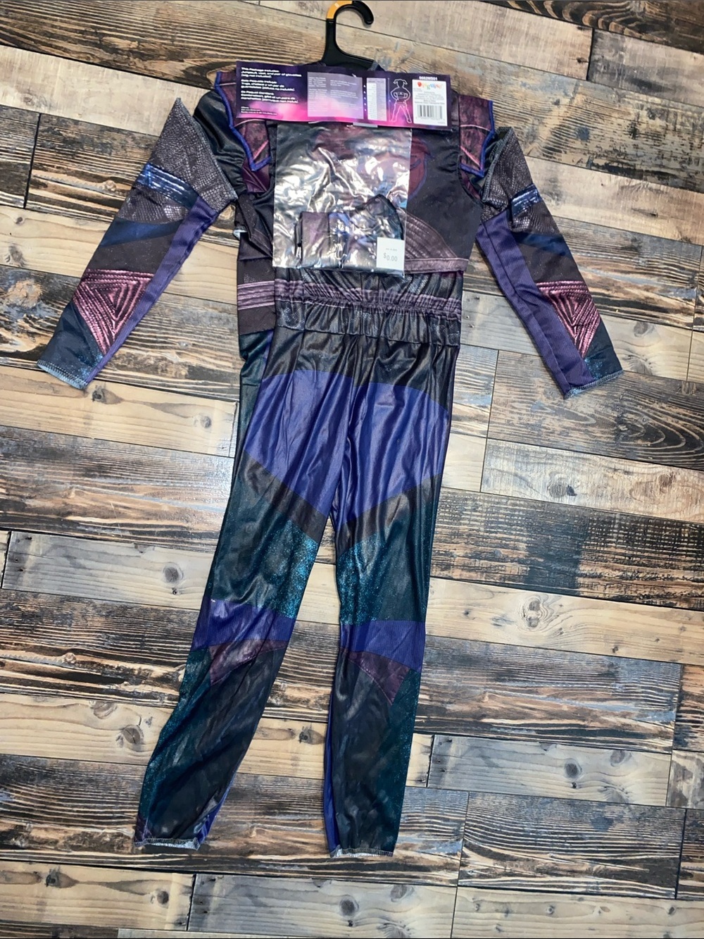 Disney deluxe Descendants Girls' Mal-Inspired Purple and Teal Jumpsuit Costume - Picture 3 of 5
